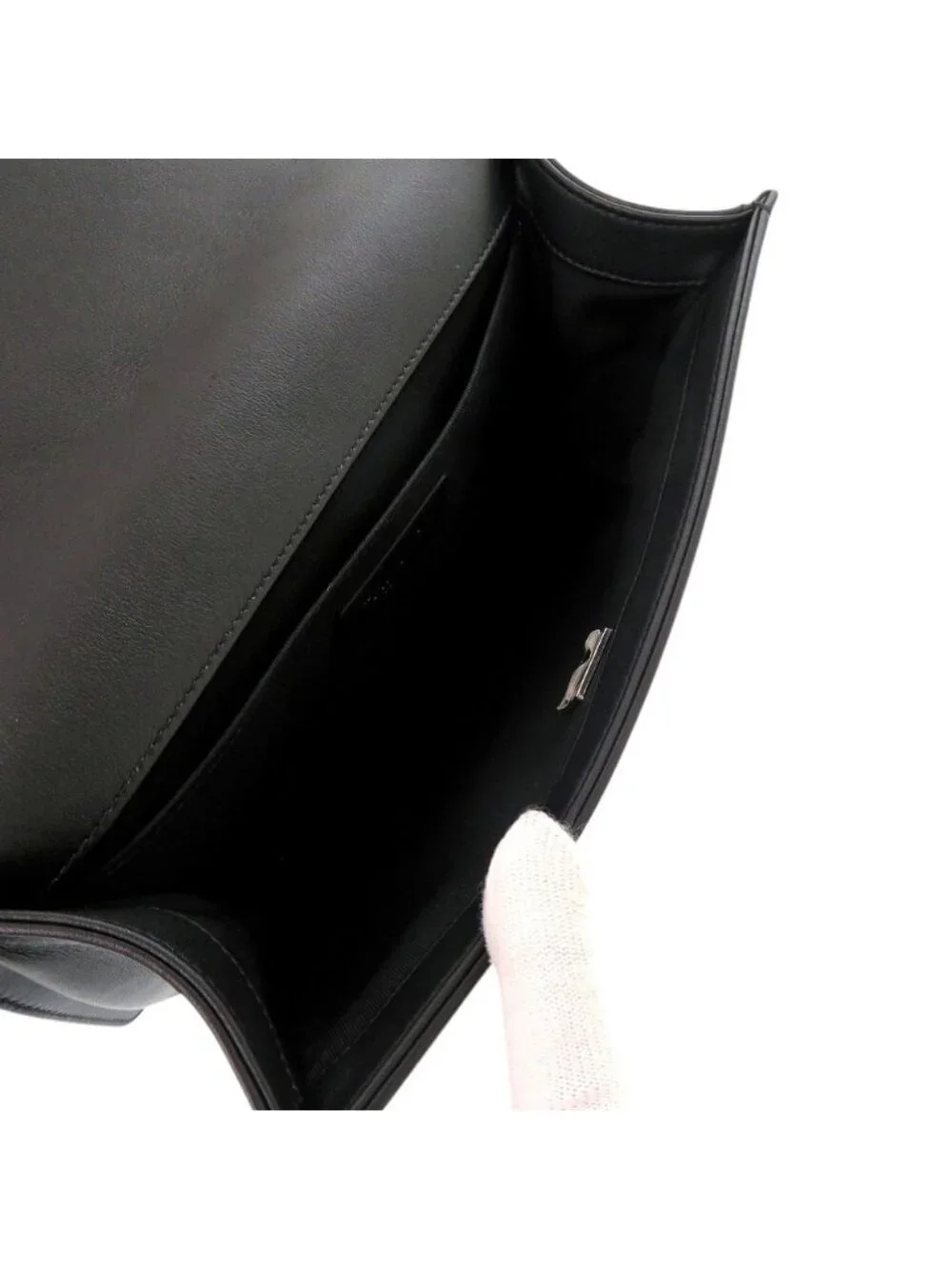 Chanel Boy 25 CC Logo Lambskin Black Random Plate Shoulder